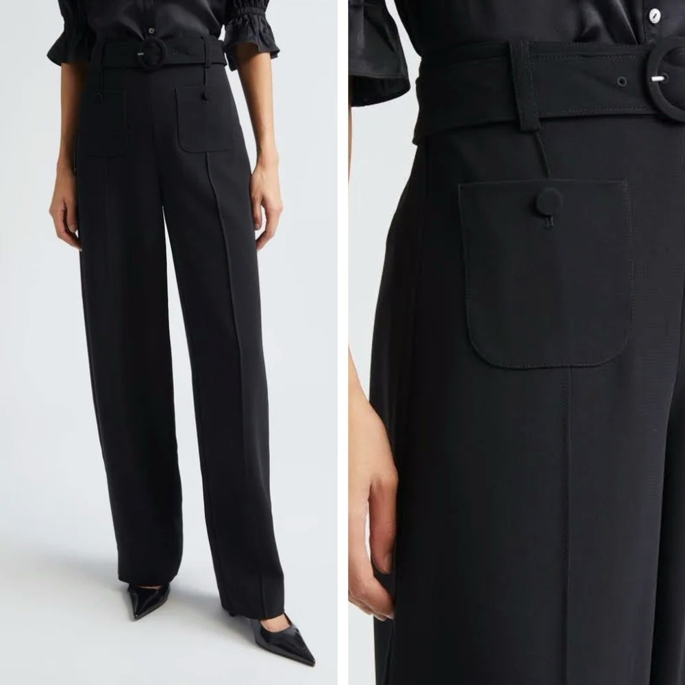 Cinq À Sept RENEA PANT Women's Wide Leg Pants Size US 4 Black $425